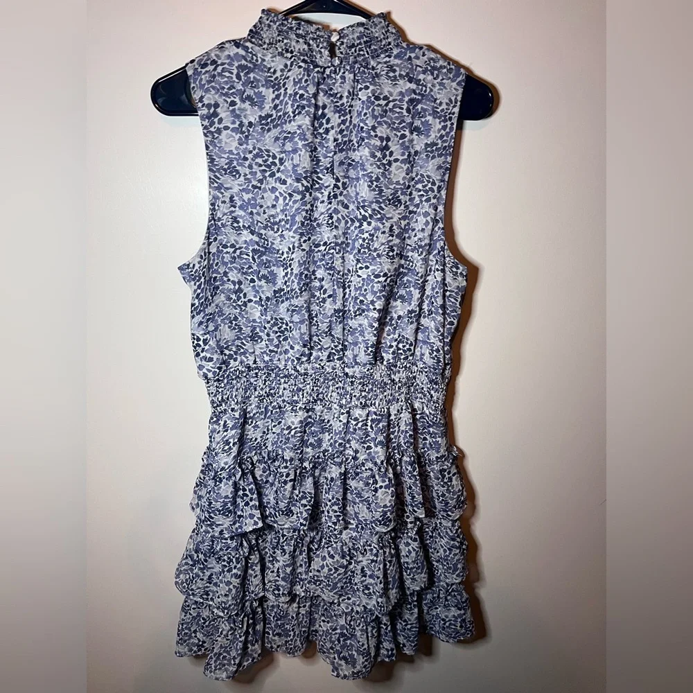 1.STATE Blue Floral Ruffle Dress - Picture 2 of 5